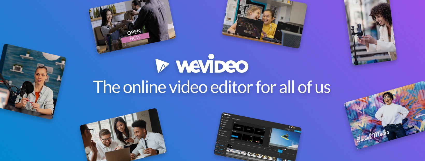 Foto mostra pessoas usando o WeVideo, um dos melhores aplicativos para editar vídeos