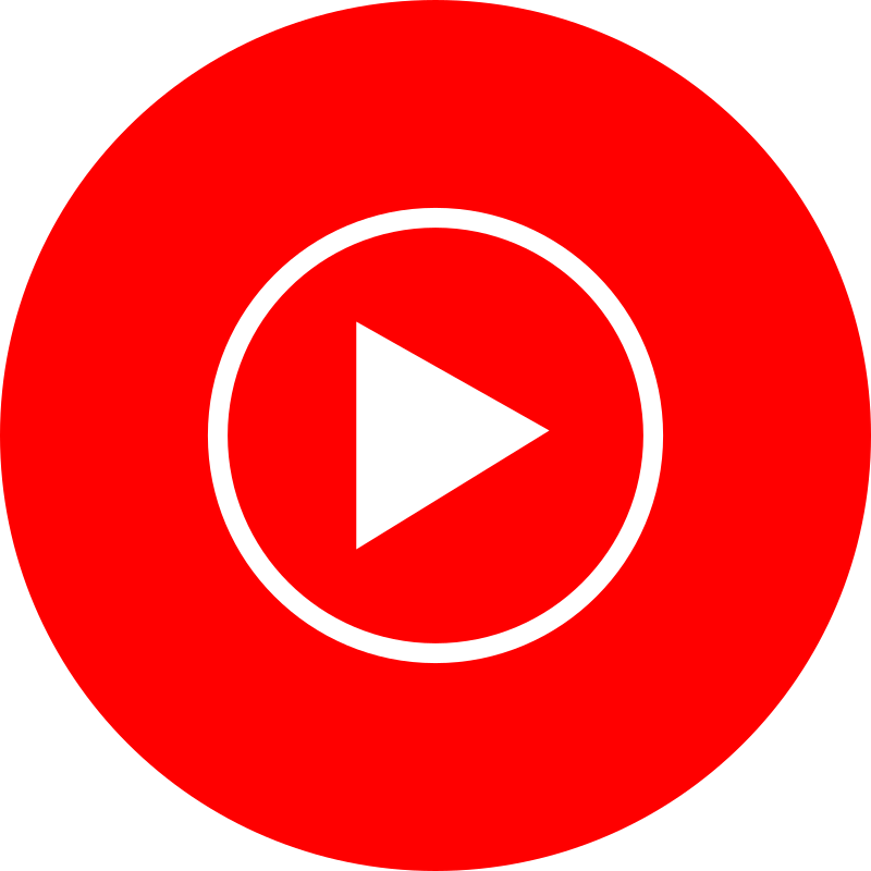 Logo do Youtube Music, um dos melhores aplicativos de música do mercado