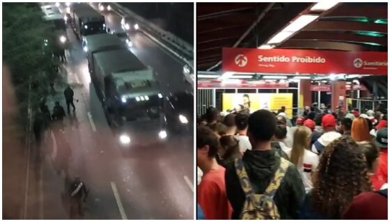 Torcedores fanáticos causam tumulto em trem de SP
