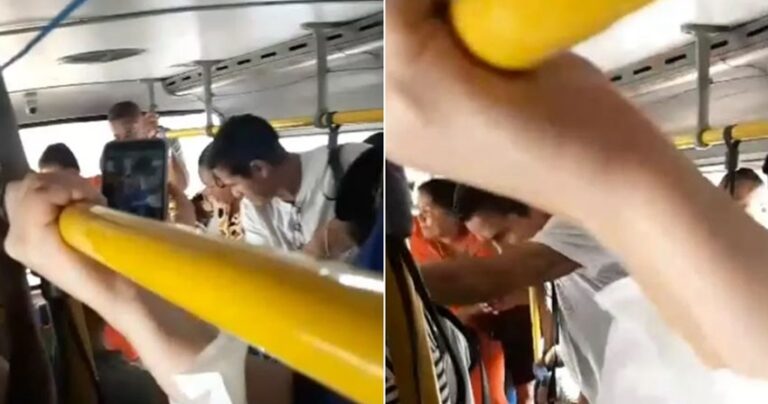 Ônibus entra em pânico com rato entre passageiros