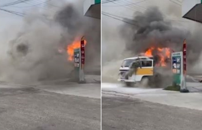 Crianças são livradas de incêndio em van escolar
