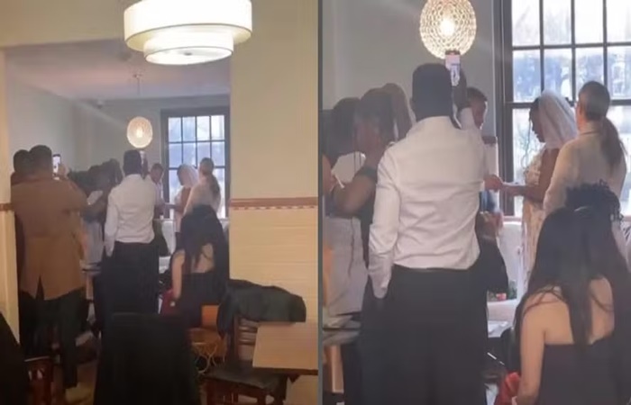 Noivos casam em cafeteria e causam revolta