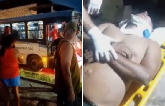Motorista de ônibus é agredido por motociclista em trânsito